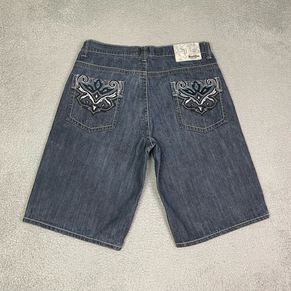 Vintage y2k South‎ Pole embroidered baggy jeans shorts